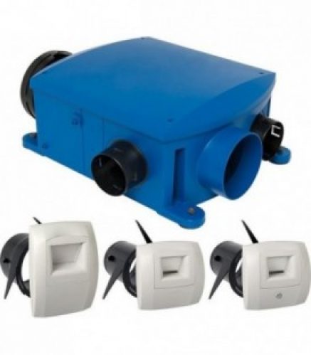 Kit aération centrale avec commande humidité Bahia Compact T3 + Hygro B