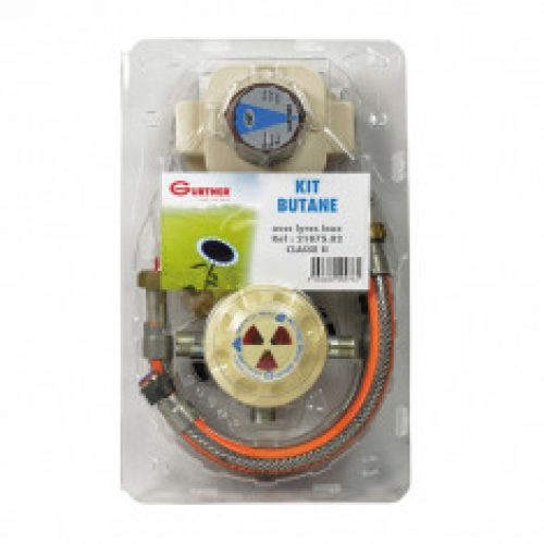 Kit butane classe 2 pour chauffe-bain – 2,6kg/h + 2 lyres inox 35cm