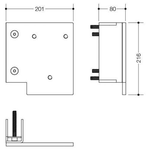 Kit complémentaire pour barre d&rsquo;appui relevable Hewi S 50 S50.02.00030