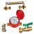 Kit compteur eau chaude : robinet compteur + clapet antipollution + support