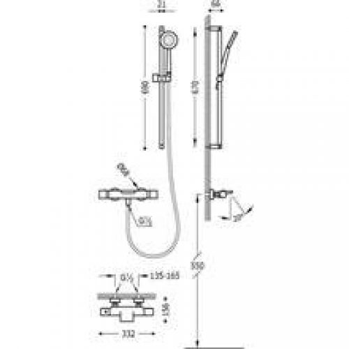Kit de baignoire-douche thermostatique ECO MAX…