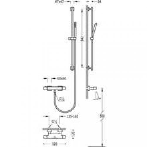 Kit de baignoire-douche thermostatique ECO…