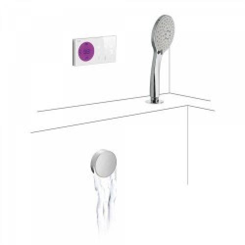 Kit de baignoire thermostatique électronique et encastré SHOWER TECHNOLOGY avec contrôle électronique…