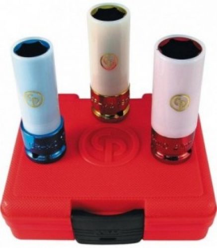 Kit de clés à douille, type : SS413WP, 3 pièces, très longues, très fines