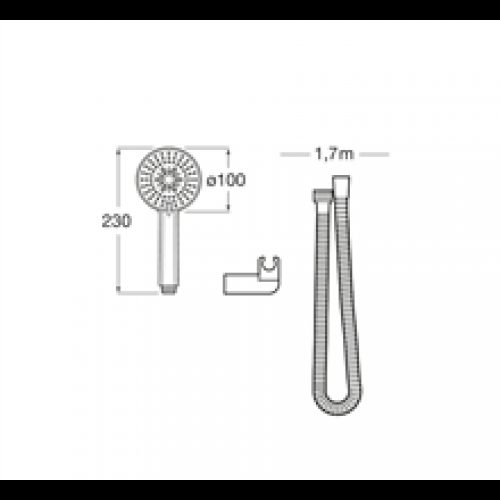 Kit de douche 3 fonctions Stella roca