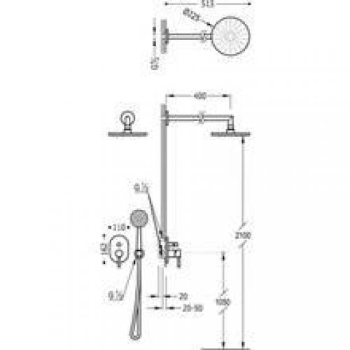 Kit de douche encastré Alplus