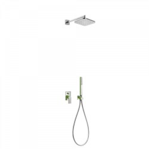 Kit de douche encastré avec fermeture et réglage du débit – TRES 20018002VE Vert