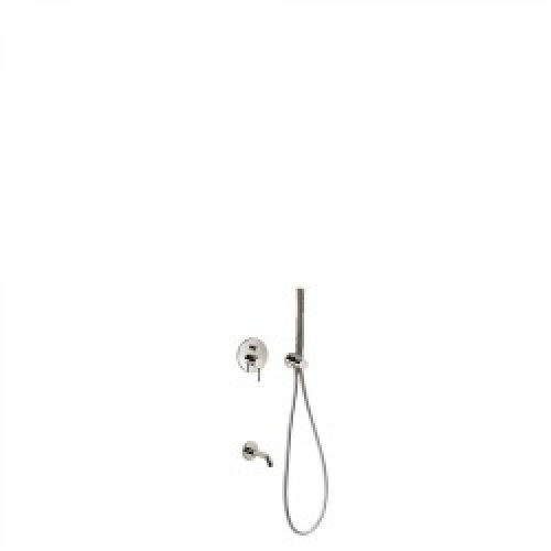 Kit de douche encastré avec fermeture et réglage du débit – TRES 26218003AC Acier