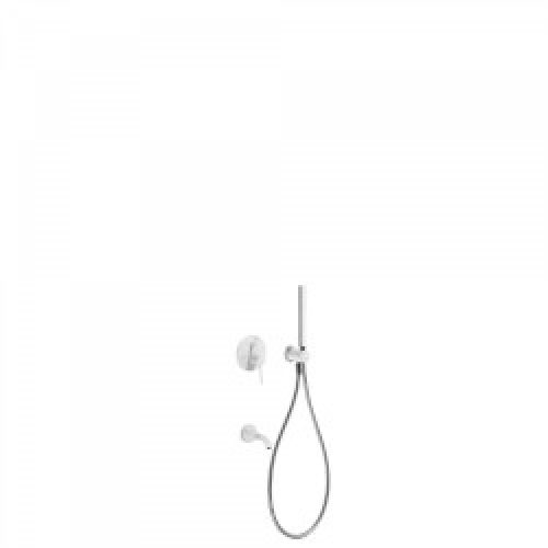 Kit de douche encastré avec fermeture et réglage du débit – TRES 26218003TBL Blanc
