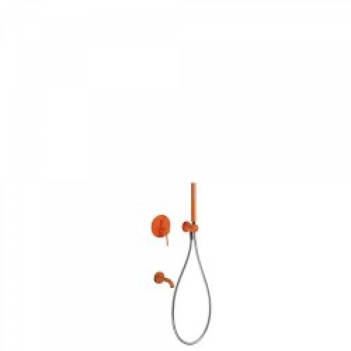 Kit de douche encastré avec fermeture et réglage du débit – TRES 26218003TNA Orange