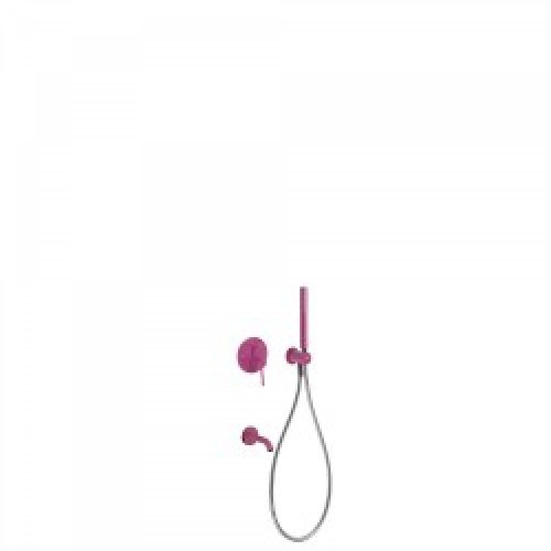 Kit de douche encastré avec fermeture et réglage du débit – TRES 26218003TVI Violet