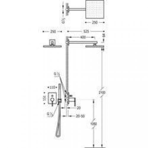 Kit de douche encastré MONO-TERM TRES
