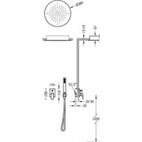 Kit de douche mitigeur acier 99 PROJECT TRES