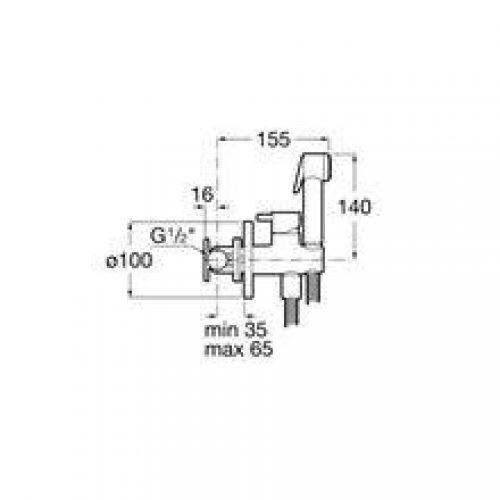 Kit de douche pour bidet avec cache de finition…