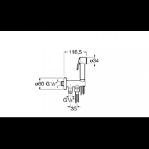 Kit de douche pour bidet deux sorties Be Fresh…