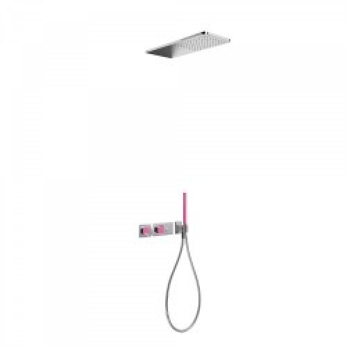 Kit de douche thermostatique BLOCK SYSTEM avec fermeture et réglage du débit. (2 voies) – TRES…