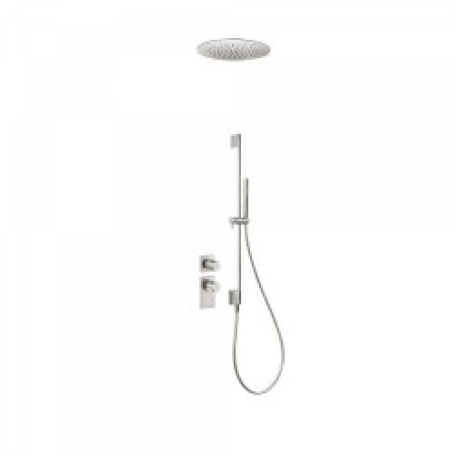 Kit de douche thermostatique et encastré BLOCK SYSTEM avec fermeture et réglage du débit (2 voies) -…