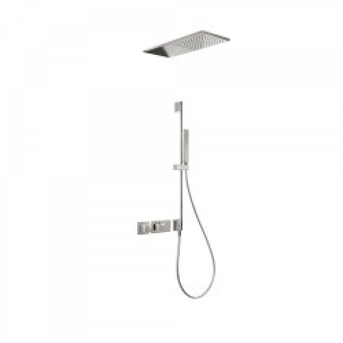 Kit de douche thermostatique et encastré BLOCK SYSTEM avec fermeture et réglage du débit (2 voies) -…