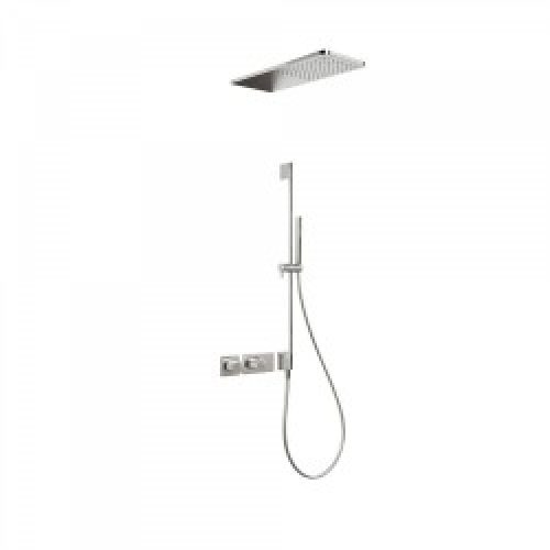 Kit de douche thermostatique et encastré BLOCK SYSTEM avec fermeture et réglage du débit (2 voies) -…