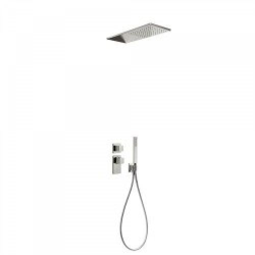Kit de douche thermostatique et encastré BLOCK SYSTEM avec fermeture et réglage du débit (2 voies) -…