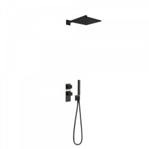 Kit de douche thermostatique et encastré BLOCK SYSTEM avec fermeture et réglage du débit (2 voies) -…
