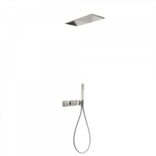 Kit de douche thermostatique et encastré BLOCK SYSTEM avec fermeture et réglage du débit (2 voies) -…