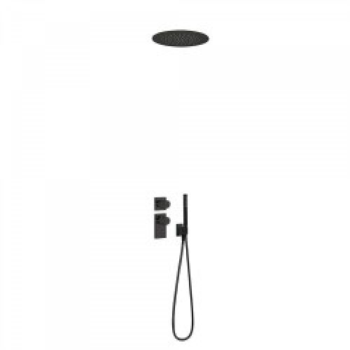 Kit de douche thermostatique et encastré BLOCK SYSTEM avec fermeture et réglage du débit (2 voies) -…