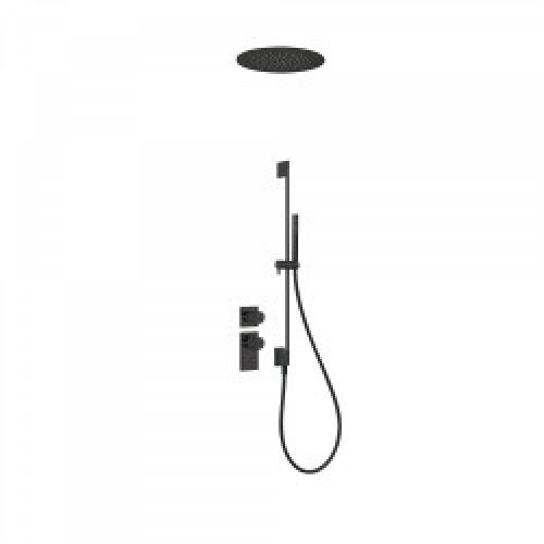 Kit de douche thermostatique et encastré BLOCK SYSTEM avec fermeture et réglage du débit (2 voies) -…