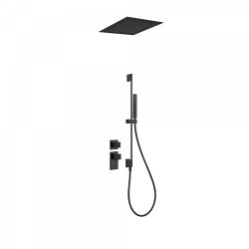 Kit de douche thermostatique et encastré BLOCK SYSTEM avec fermeture et réglage du débit (2 voies) -…