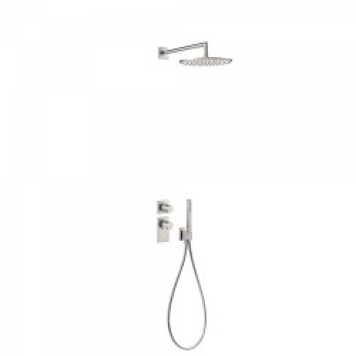 Kit de douche thermostatique et encastré BLOCK SYSTEM avec fermeture et réglage du débit (2 voies) -…