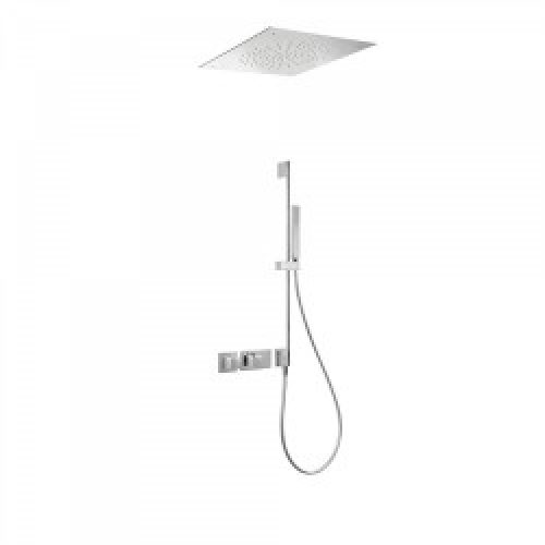 Kit de douche thermostatique et encastré BLOCK SYSTEM avec fermeture et réglage du débit (2 voies) -…