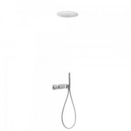 Kit de douche thermostatique et encastré BLOCK SYSTEM avec fermeture et réglage du débit (2 voies) -…