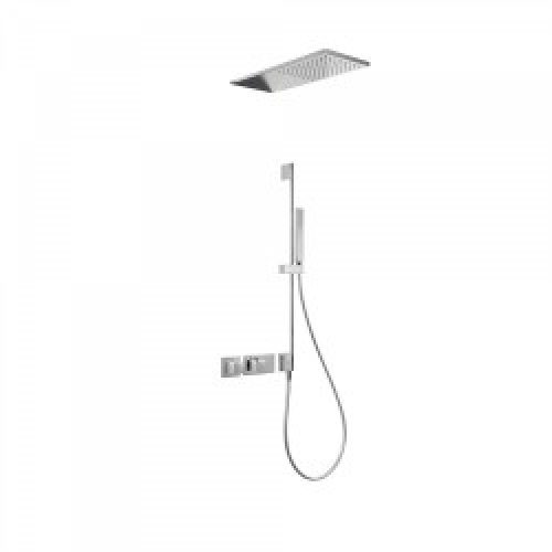 Kit de douche thermostatique et encastré BLOCK SYSTEM avec fermeture et réglage du débit (2 voies) -…