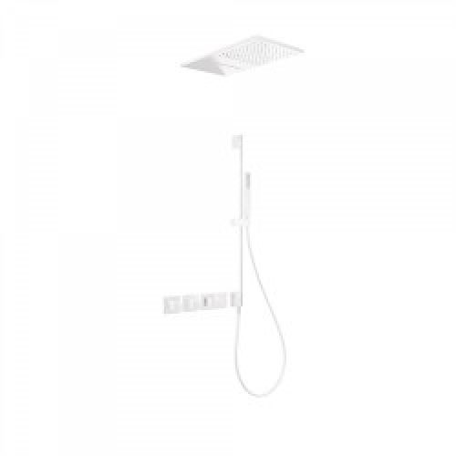 Kit de douche thermostatique et encastré BLOCK SYSTEM avec fermeture et réglage du débit (3 voies)  -…