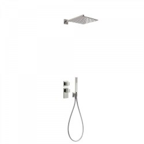 Kit de douche thermostatique et encastré BLOCK SYSTEM avec fermeture et réglage du débit (2 voies) -…