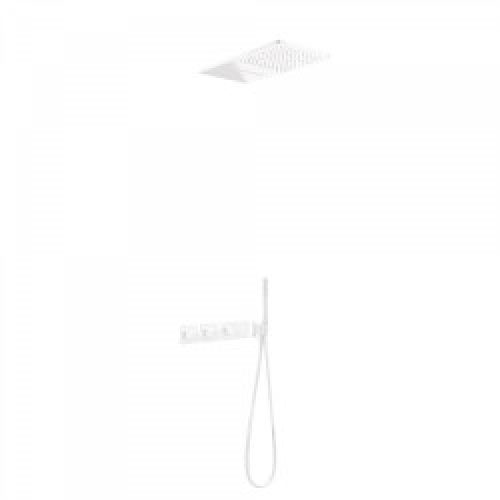 Kit de douche thermostatique et encastré BLOCK SYSTEM avec fermeture et réglage du débit (3 voies) -…