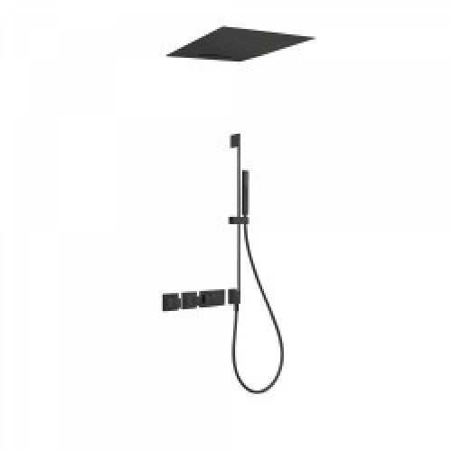 Kit de douche thermostatique et encastré BLOCK SYSTEM avec fermeture et réglage du débit (3 voies) -…