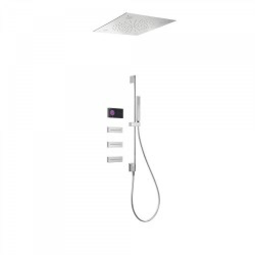 Kit de douche thermostatique électronique et encastré SHOWER TECHNOLOGY CHROMOTHERAPY avec contrôle…