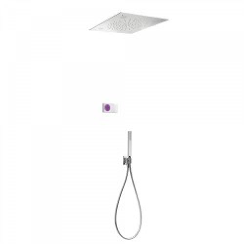 Kit de douche thermostatique électronique et encastré SHOWER TECHNOLOGY CHROMOTHERAPY avec Contrôle…