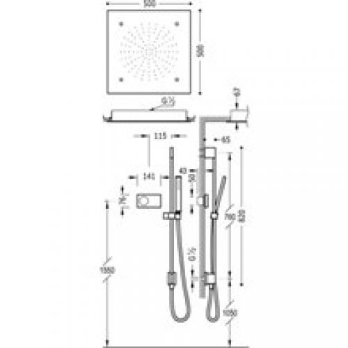 Kit de douche thermostatique électronique…