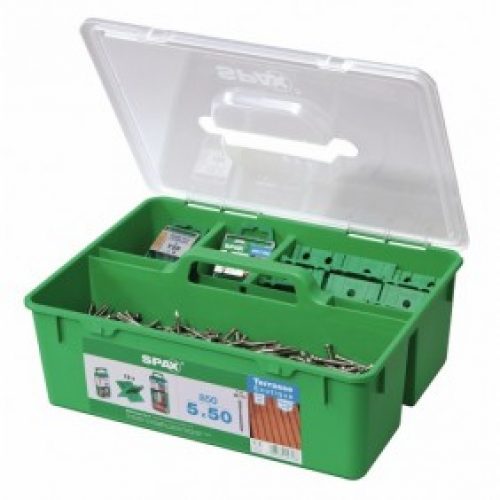 Kit de fixation Pro pour terrasse bois exotique – vis inox A4 – 25 m2