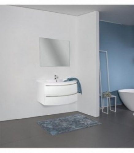 Kit de meubles de bain ELONIA blanc brillant 2 tiroirs