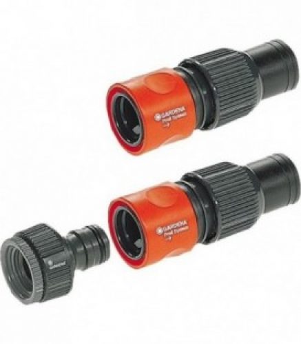 Kit de raccordement GARDENA permettant de relier le robinet à un système darrosage ou a une conduite enterrée