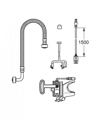 Kit Installation Chasse Automatique Grohe Chromé
