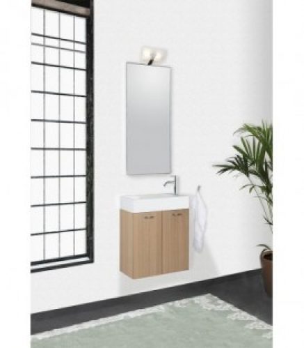 Kit meuble salle de bain ENISAR série MAS blanc mat