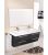 Kit meuble salle de bain ENNA serie MAB couleur anthracite brillant largeur 1200 mm