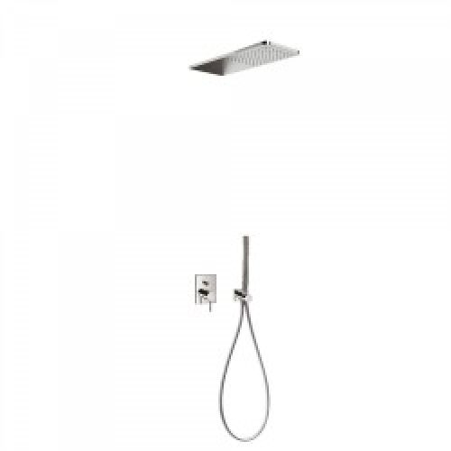 Kit MONO‑TERM® à encastrer pour douche avec fermeture et réglage du débit – TRES 06218010AC Acier