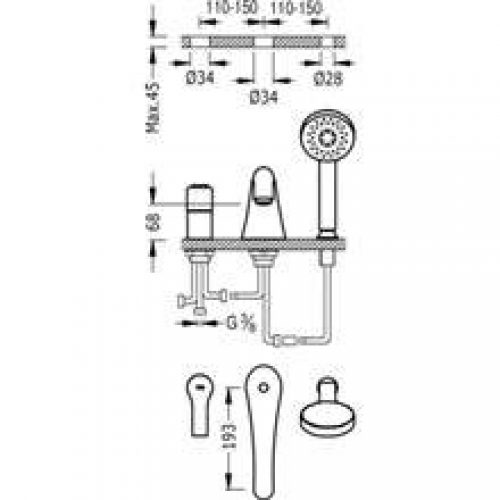 Kit pour baignoire K-TRES