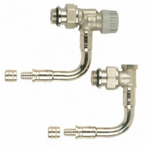 Kit robinetterie thermostatique bitube – équerre inversé à glissement