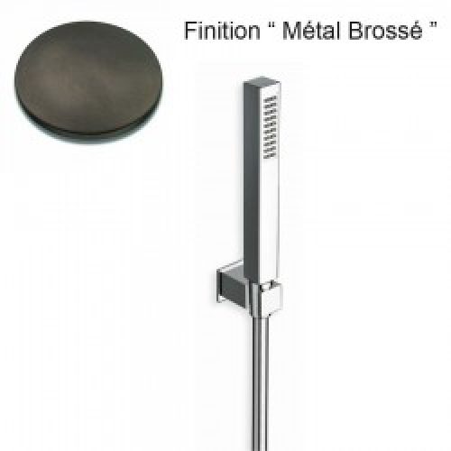 KIT SUPPORT CARRE + DOUCHETTE CARRE  METAL BROSSE – CRISTINA ONDYNA PD64677